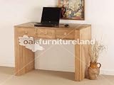Nero Solid Oak Computer Desk / Dressing Table