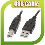 High Quality Speed 3M USB 2.0 A to B Male to Male DATA Transfer Printer Black Plug Cable Lead 3 M Meter Metre for PC LAPTOP DESKTOP USB Modem Caddy Digital Camera HUB Epson Printers Samsung Mustek Scanner