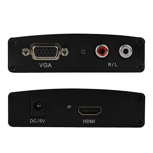 SVGA VGA + RCA Audio to HDTV HDMI 1080p Converter Adapter Scaler Box HD