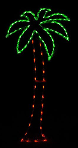 Lighted Holiday Display 6033-LED Small Palm Tree – Amber/Green – LED