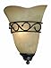 Lite Source LS-16885 Rosina Wall Sconce Lite, Bronze with Light Amber Glass Shade