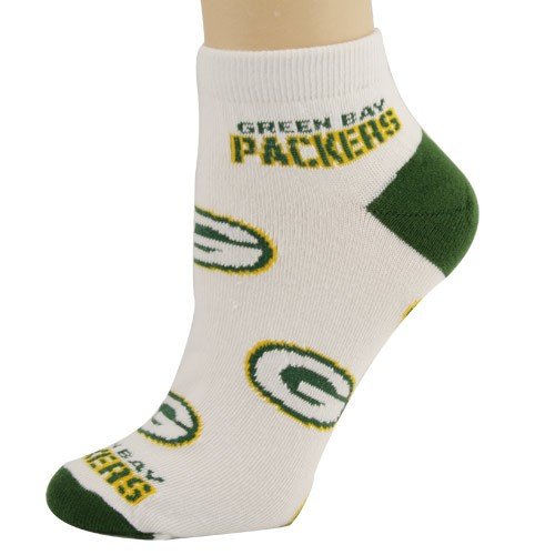 Green Bay Packers Ladies White 6-11 Team Logo Ankle Socks