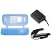 LG enV VX-9900 VX9900 Blue Silicone Skin Case Cover - Bundled with 12v Rapid Premium Car Charger and Home Travel Wall AC Adapter Charger