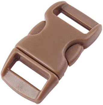 TR.OD Plastic Buckles Hook Hanger Lock Cord Belt Bracelet DIY Craft Clasp Release Set of 10 Brown