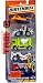 2009 MATCHBOX 5 PACK CONSTRUCTION TRUCKS #1: Ground Breaker (black/orange), Quarry King (Light Grey), MBX Mixer (neon yellow green/white), Scraper (white), Dump Truck (red/grey)