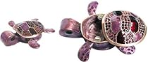 Jeweled Light Purple Turtle Trinket Box