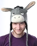 DeLux Donkey Grey Wool Pilot Animal Cap/Hat - Limited Edition