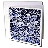 Florene Holiday Graphic - Blue Spider Webs - Greeting Cards-12 Greeting Cards with envelopes