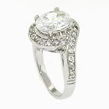 Classic Engagement Ring w/Oval Brilliant White CZ