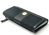 AUTHENTIC COACH ERGO SIGNATURE CHECKBOOK WALLET 40876 (Black/Black)