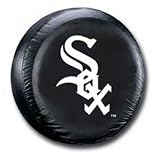 Chicago White Sox MLB Black Spare Tire Cover Size: C - 31.25 x 12 Inch