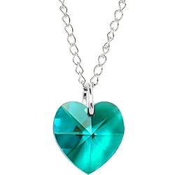 Austrian Crystal Heart December Birthstone Necklace MADE WITH SWAROVSKI ELEMENTS