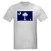 Historic Charleston Ash Grey T-Shirt Flag Light T-Shirt by CafePress
