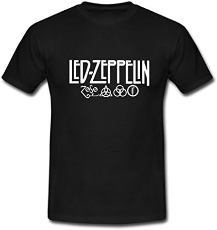 CQ43 Men Led Zeppelin Fonts Tshirt Personalized Tees Red XL