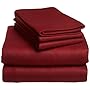 Pike Street Fleece Queen Sheet Set, Burgundy