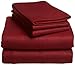 Pike Street Fleece Queen Sheet Set, Burgundy