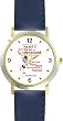 Habit 5 - Seek First to Understand (English Text) - DELUXE TWO-TONE WATCH from THE 7 HABITS - WATCH COLLECTION BY WATCHBUDDY&reg; - Arabic Numbers - Blue Leather Strap-Size-Children's Size-Small ( Boy's Size & Girl's Size )