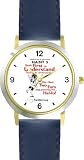 Habit 5 - Seek First to Understand (English Text) - DELUXE TWO-TONE WATCH from THE 7 HABITS - WATCH COLLECTION BY WATCHBUDDY&reg; - Arabic Numbers - Blue Leather Strap-Size-Large ( Men's Size or Jumbo Women's Size )