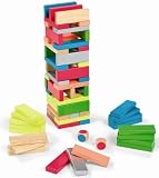 Janod - J02012 - Jouet en bois - Jeu de Société - Equilibloc color