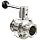 Dixon B5101S150CC-A Stainless Steel 316L Butterfly Valve with Pull Handle and Silicone Seal, 1-1/2" Tube OD