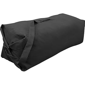  Stansport Duffle Bag with Strap - Black - 30 inch X 50
