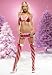 3PC Velvet Ribbon Trim Bikini Top, Gartered Skirt with G-String