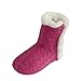 Leisureland Women's Knit Fleece Lined Solid Color Bootie Slippers