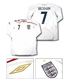 【#7　BECKHAM(ベッカム)】　UMBRO 07/09 イングランド代表 ホーム長袖ユニフォームjp