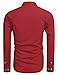COOFANDY Men's Fashion Print Dress Shirt Casual Cotton Button Down Shirts (XL, RED1)