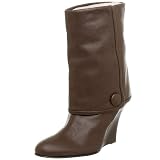 Goldenbleu Women's Carly Mid-Calf Wedge Boot,Cappuccino,39 EU (US Women's 8.5 M)