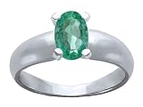0.90 cts Genuine Emerald Ring - 14kt White or Yellow Gold LIFETIME WARRANTEE