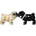 Kissing Pugs Salt and Pepper Shakers Set