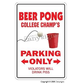 BEER PONG CHAMPION ~Sign~ drinking game games funny gift