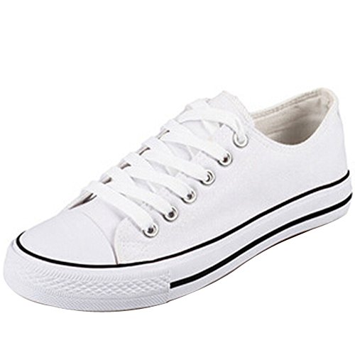 Odema Unisex Lace Up Basic Canvas Flat Sneakers