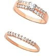 18K Rose Gold Diamond Wedding Set - 0.64 Ct.