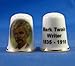 Porcelain China Collectable Thimble - Mark Twain - Free Gift Box