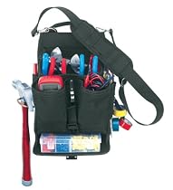 Custom LeatherCraft 1510 13 Pocket Electricians Tool Pouch with Plastic Tray