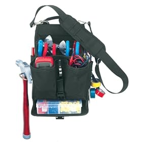 Custom LeatherCraft 1510 13 Pocket Electricians Tool Pouch with Plastic Tray by Custom Leathercraft