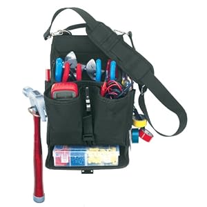 Custom LeatherCraft 1510 13 Pocket Electricians Tool Pouch with Plastic Tray by 