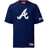 Nike Atlanta Braves Navy Logo Tackle T-shirt