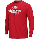 NFL Men's San Francisco 49ers Critical Victory V Long Sleeve Basic Tee (Bright Cardinal, Medium)