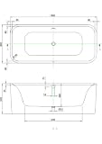 Freistehende Badewanne Villeroy & Boch Oval 180x80cm weiß Freihstehend