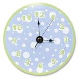 BLUE/SAGE CLOCK BLUE DOT, SAGE NUMBERS & BORDER