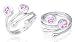 Round Pink Cz Toe/Pinky Ring Sterling Silver