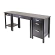 Liso 3pc Home Office Set: Computer Desk, Print Stand & File Cabinet By Winsome Furniture