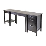 Liso Desk with Stand and Cabinet - Espresso