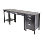 Winsome 92371 Liso 3-Piece Home Office Set with Computer Desk, Printer Stand and File Cabinet, Dark Espresso