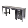 Liso Desk with Stand and Cabinet - Espresso
