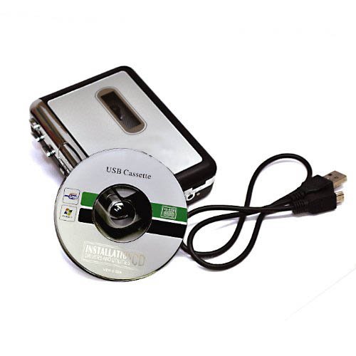 Jumbl Audio USB Cassette Tape to-MP3 Player Adapter with Software CD