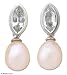 Pearl and topaz earrings, 'Marquise' title=